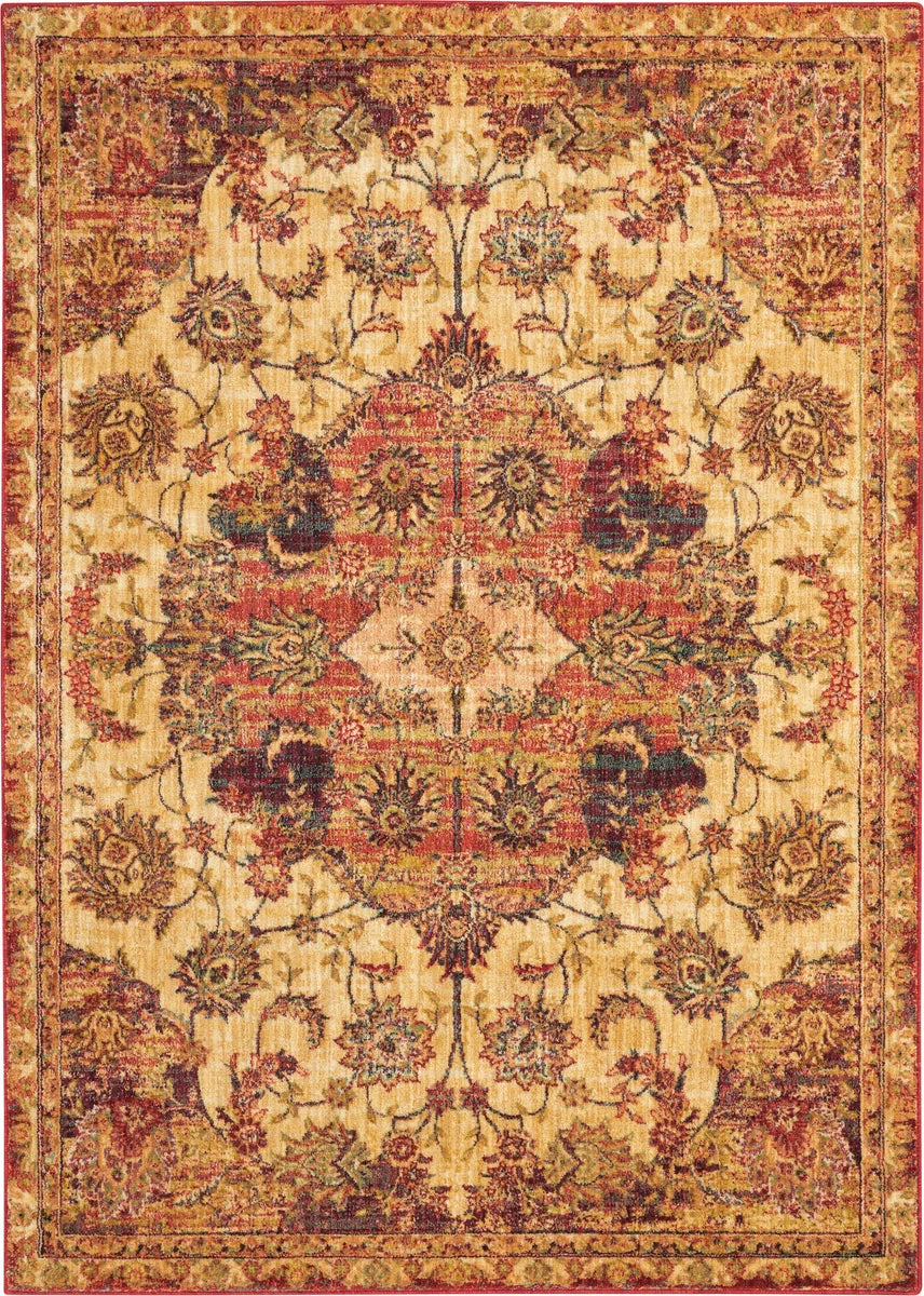 Nourison Vintage Tradition Traditional Cream/Red Area Rug