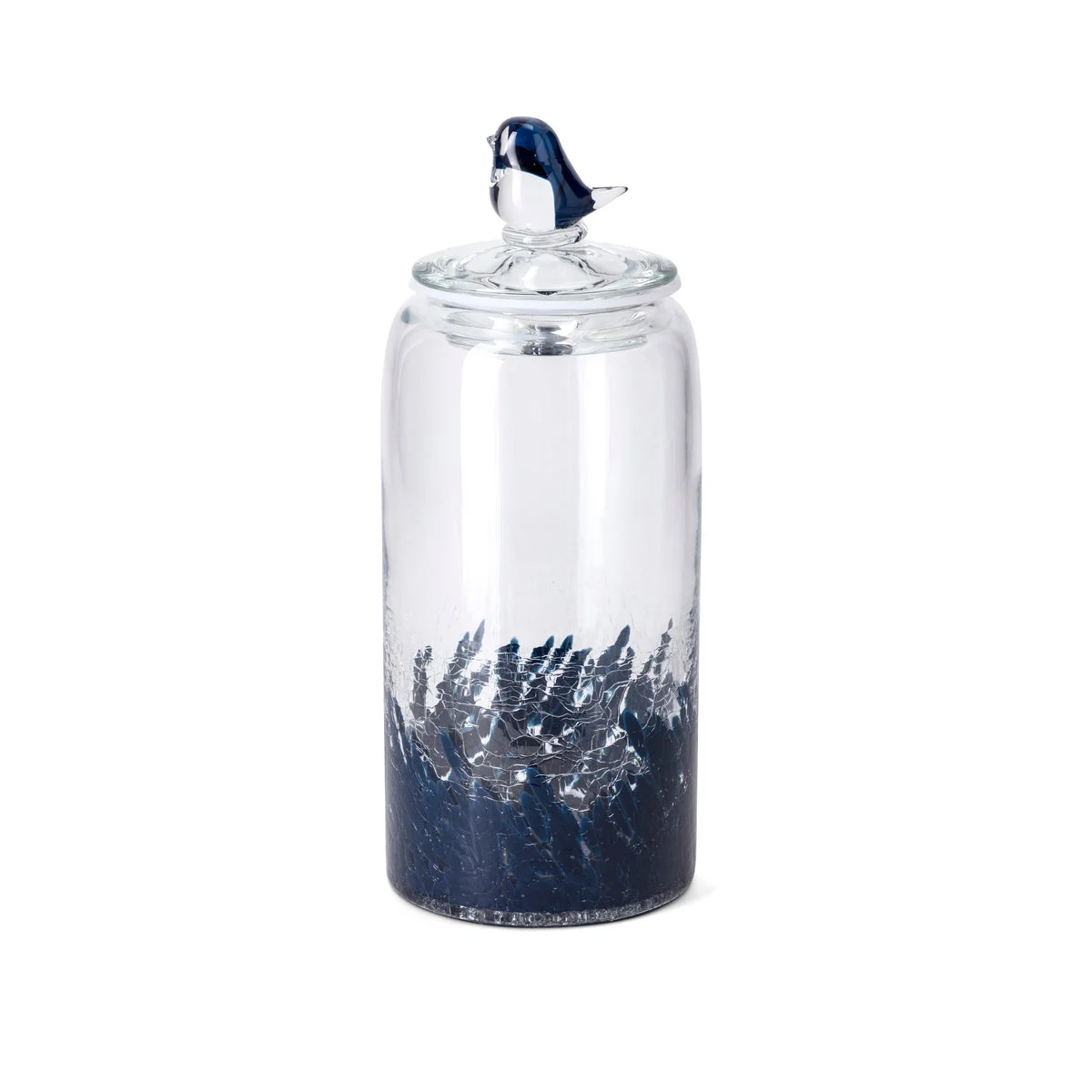 IMAX Worldwide Home TY Bluebird Large Art Glass Canister