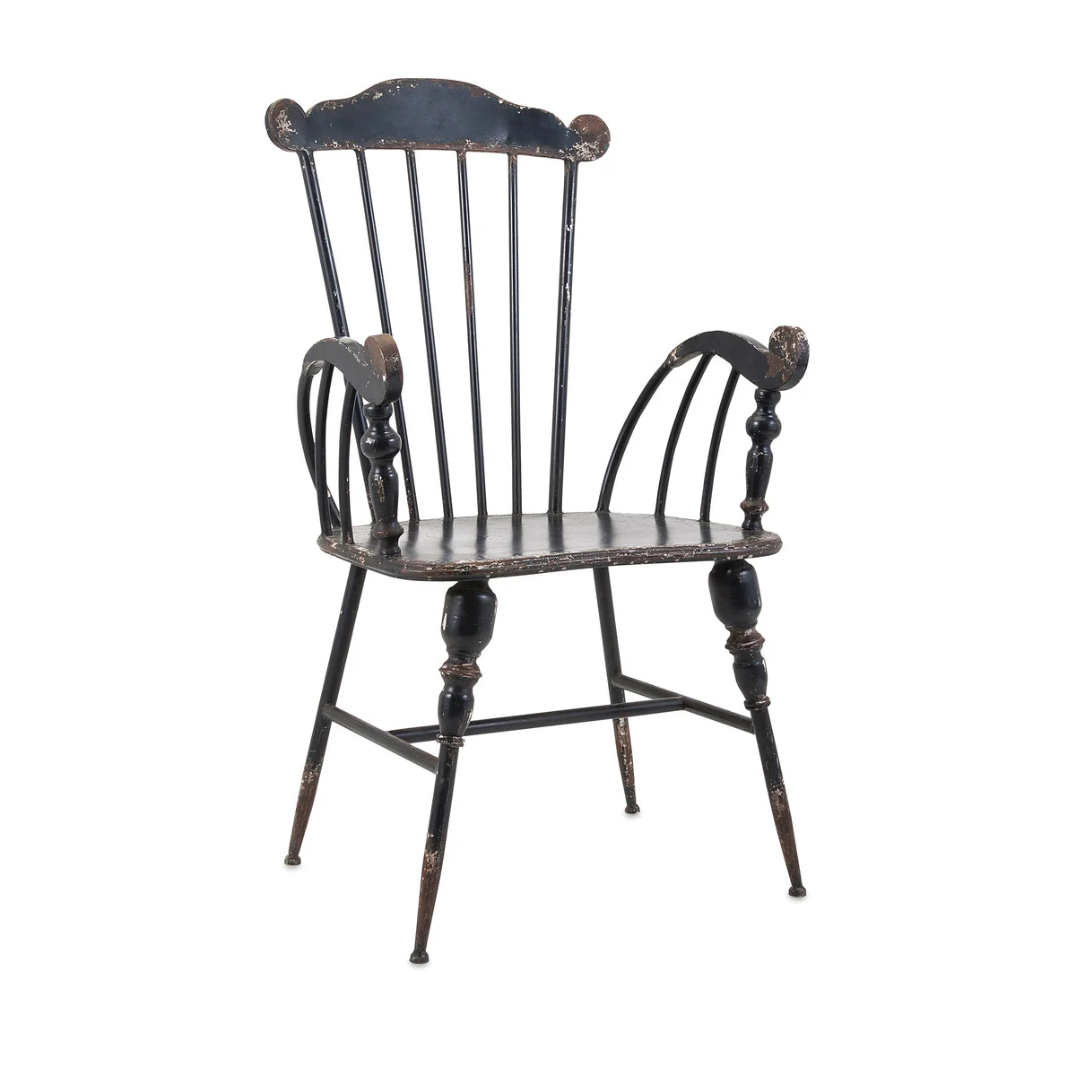 IMAX Worldwide Home Trenton Black Metal Arm Chair
