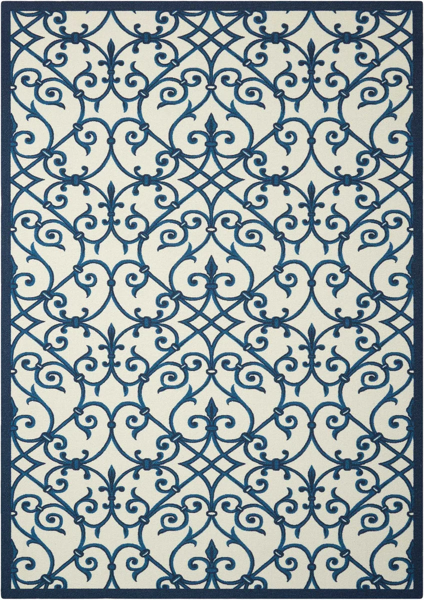 Nourison Home & Garden Transitional Blue Area Rug