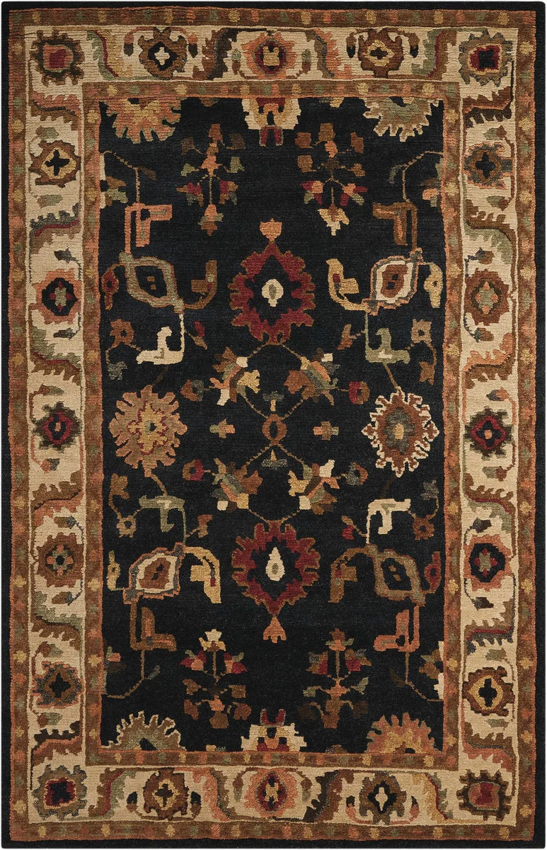 Nourison Tahoe Traditional Black Area Rug