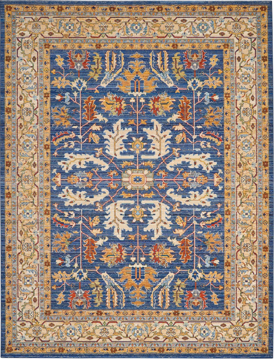 Nourison Majestic Traditional Denim Blue Area Rug