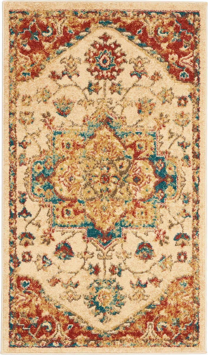 Nourison Traditional Vintage Traditional Ivory Area Rug