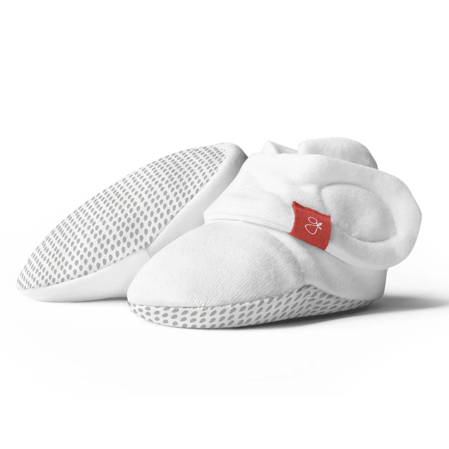 Goumikids Soft Organic Stay On Baby Boots Infant Booties Shoes, 0-3M Drop Gray