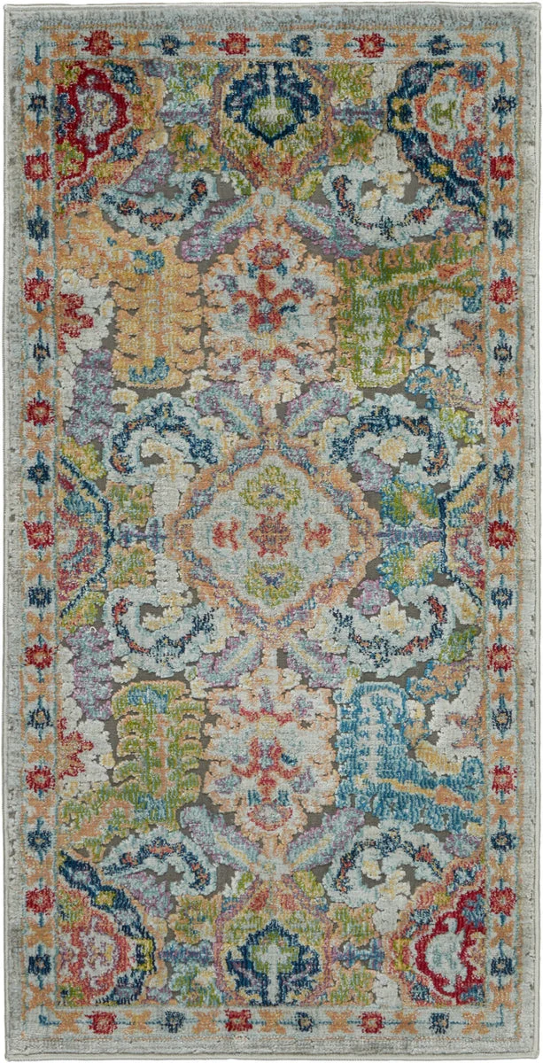 Nourison Global Vintage Traditional Grey/Multicolor Area Rug