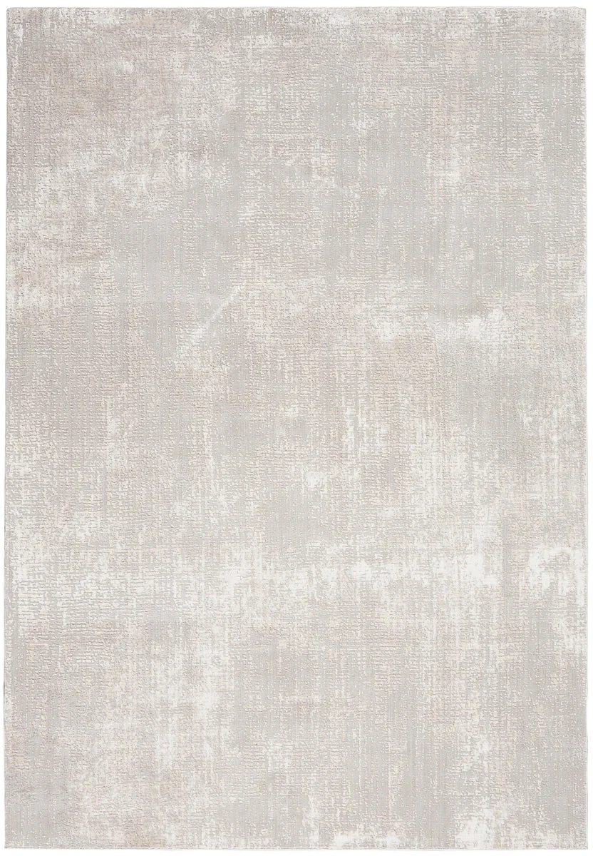 Nourison Sleek Textures Contemporary Ivory/Grey Area Rug
