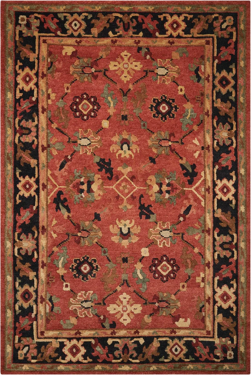 Nourison Tahoe Traditional Rust Area Rug