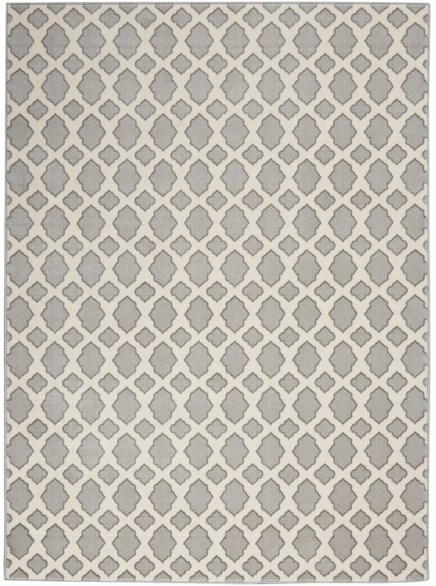 Nourison Joli Contemporary Grey/Ivory Area Rug