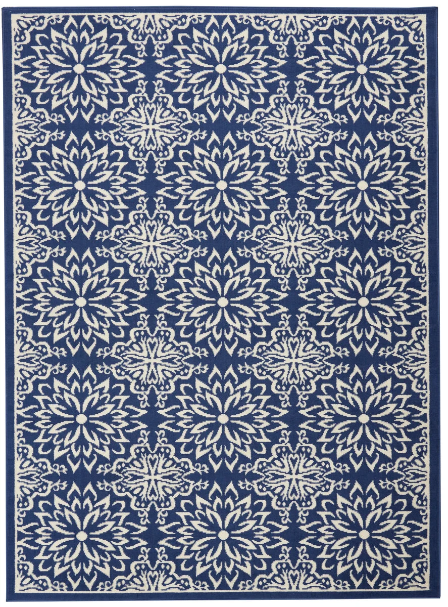 Nourison Jubilant Transitional Navy/Ivory Area Rug
