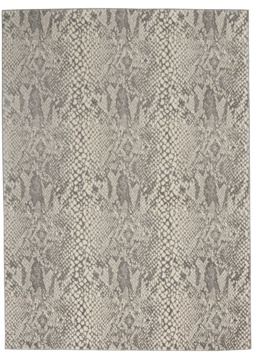 Nourison Solace Contemporary Ivory/Grey Area Rug