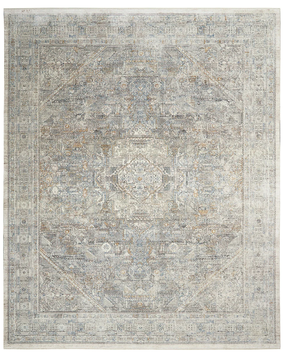 Nourison Starry Nights Traditional Cream Grey Area Rug