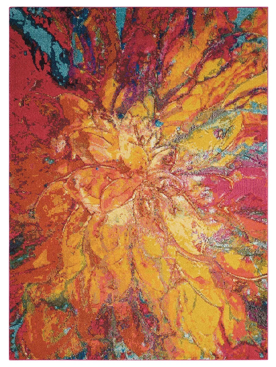 Nourison Celestial Contemporary Cayenne Area Rug