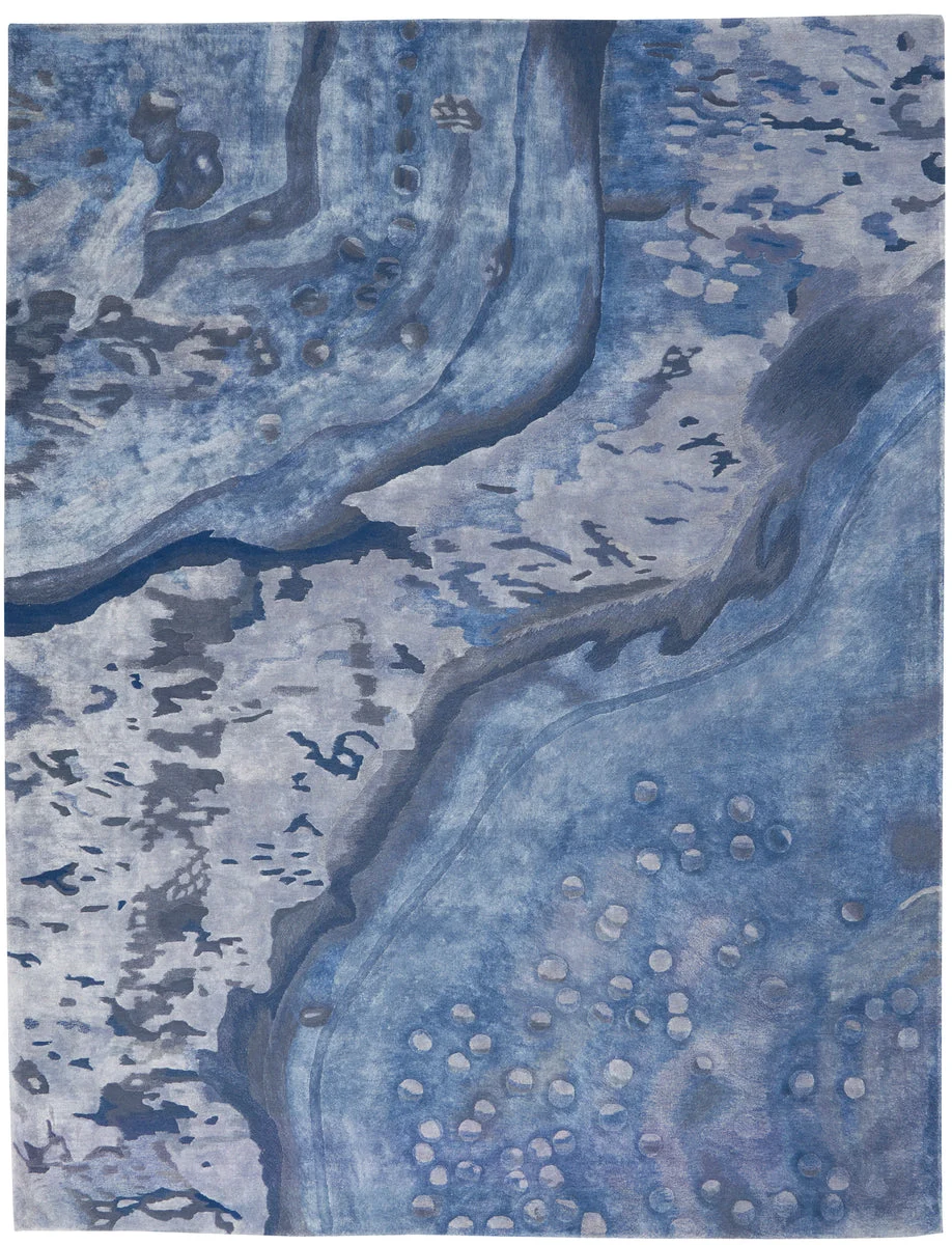 Nourison Prismatic Contemporary Blue Area Rug