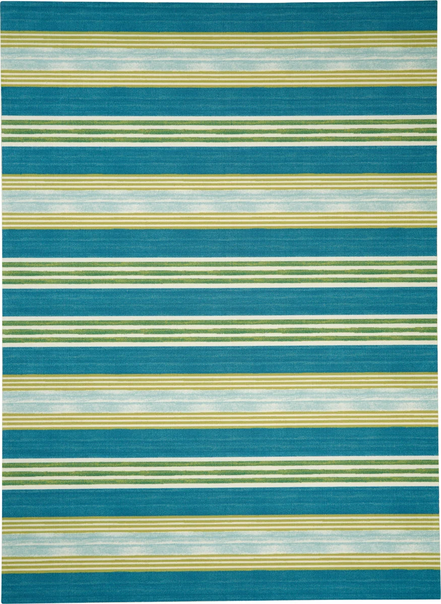 Nourison Sun N` Shade Contemporary Green/Teal Area Rug