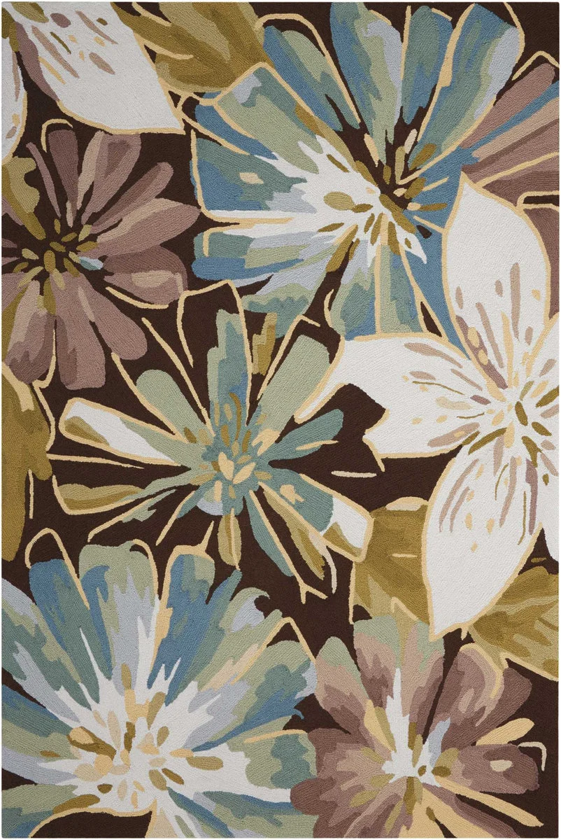 Nourison Fantasy Contemporary Chocolate Area Rug
