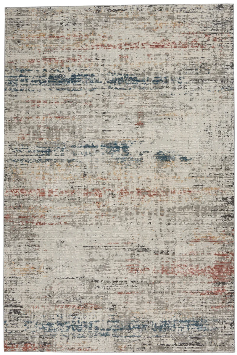 Nourison Rustic Textures Contemporary Light Grey Multi Area Rug