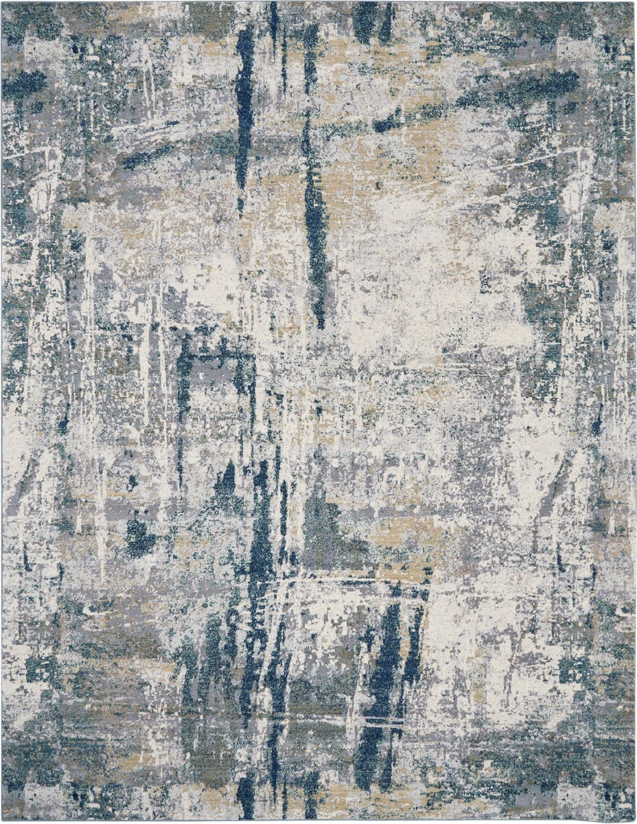 Nourison Artworks Contemporary Ivory/Navy Area Rug