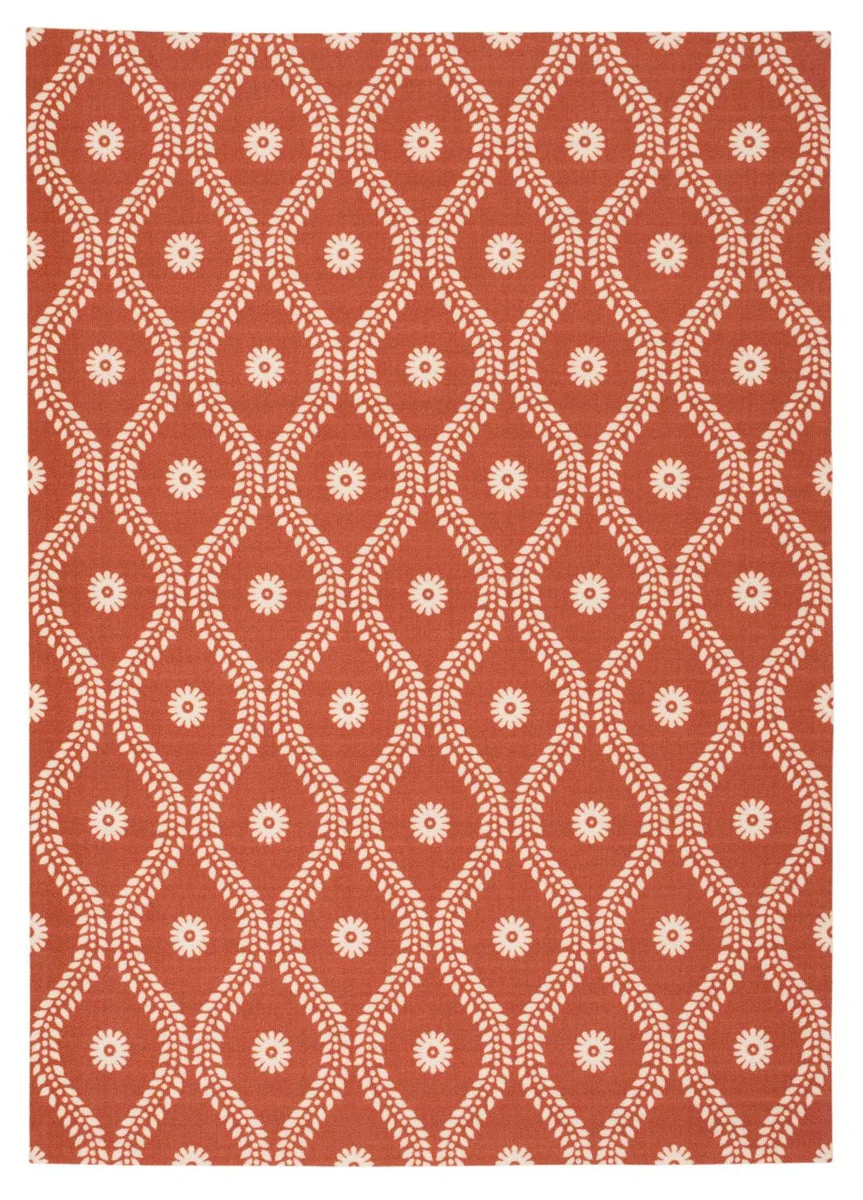 Nourison Home & Garden Transitional Rust Area Rug