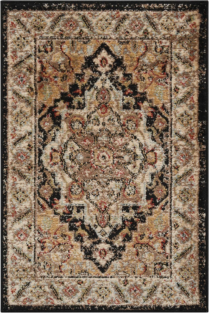 Nourison Delano Traditional Black Area Rug