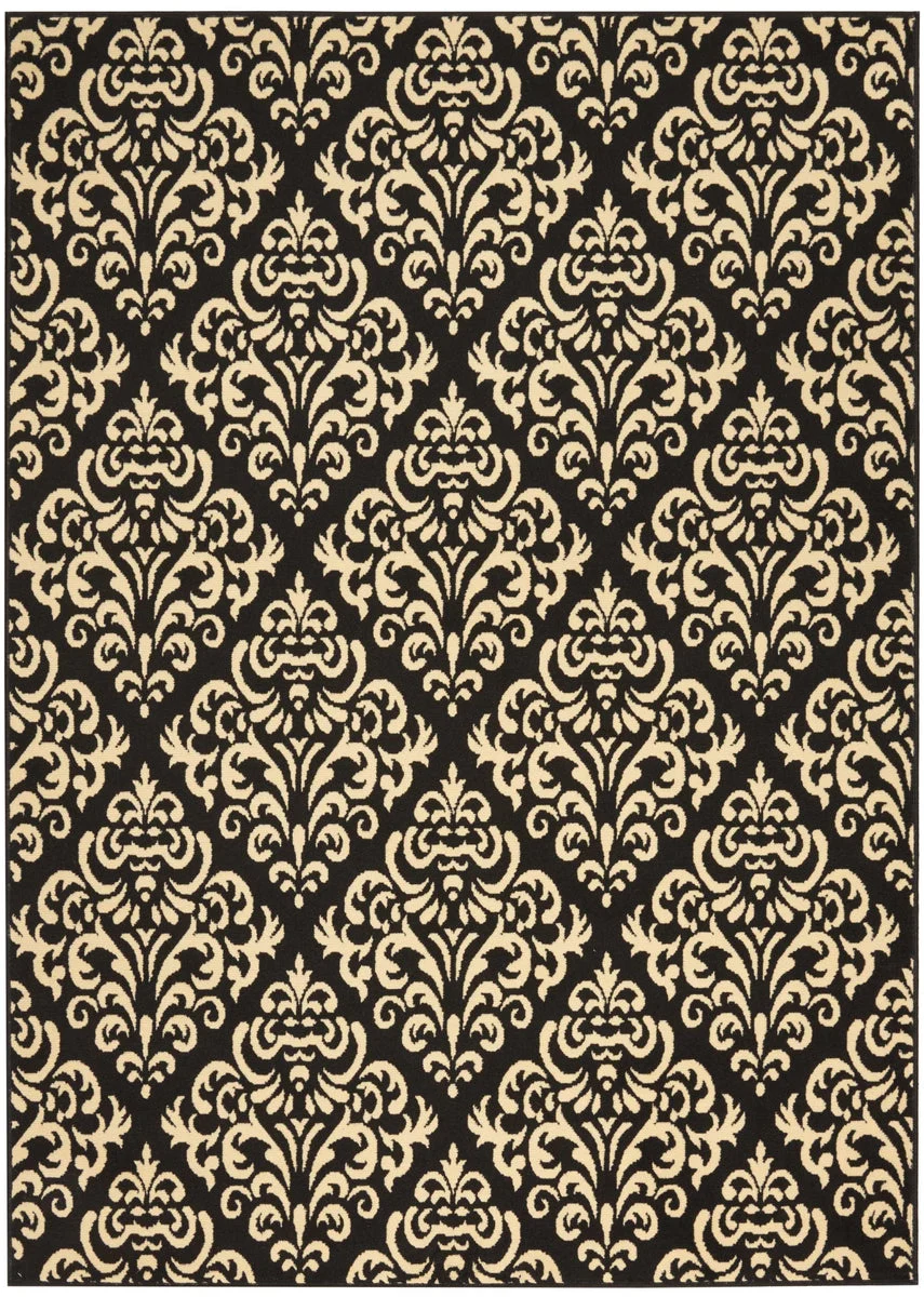 Nourison Grafix Transitional Black Area Rug