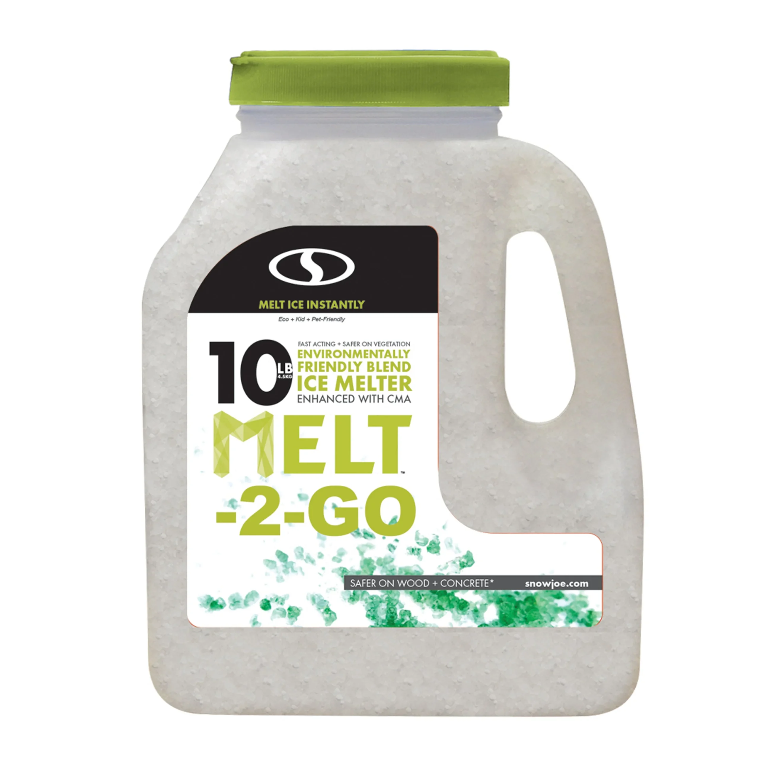 Snow Joe Melt-2-Go, Ice & Snow Melt, Fast Acting Blend, 10 lb Jug, AZ-10-EB-JUG