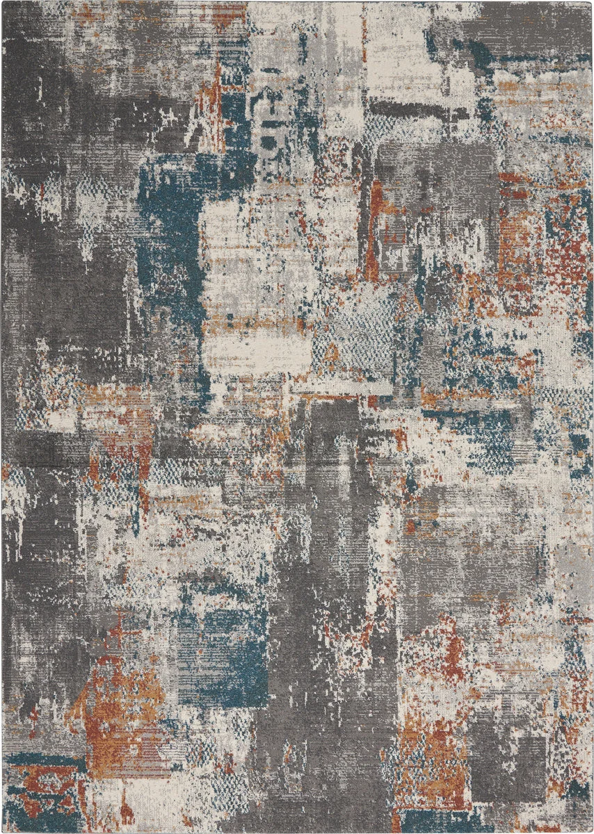 Nourison Ludlow Contemporary Grey/Multi Area Rug