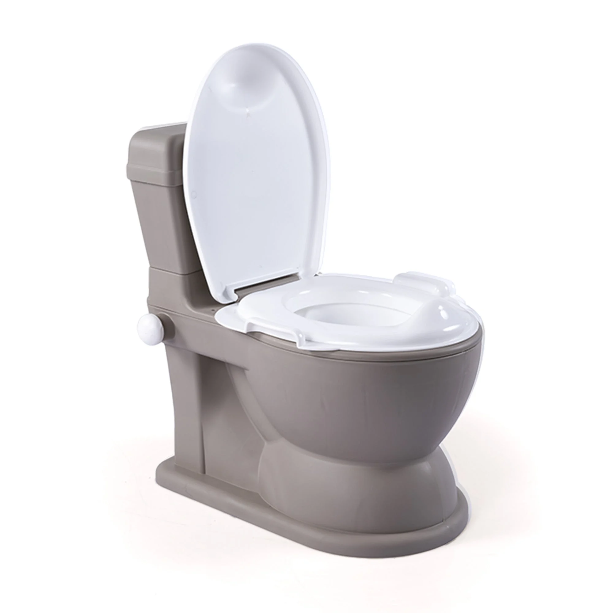 Dolu Nuve Educational XL Potty, Flip-Top Lid for Children 18 Months & Up, Grey