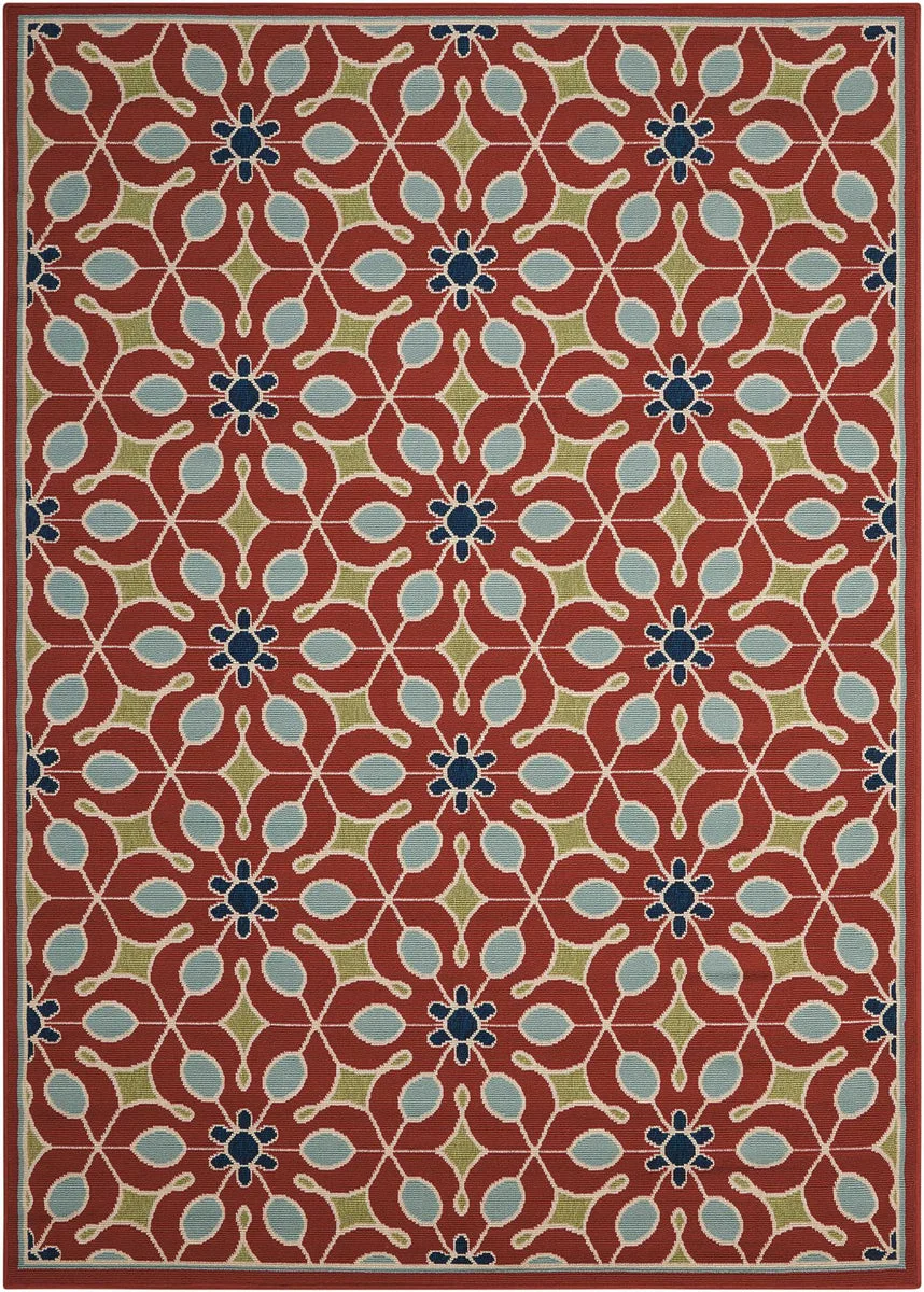 Nourison Caribbean Contemporary Rust Area Rug