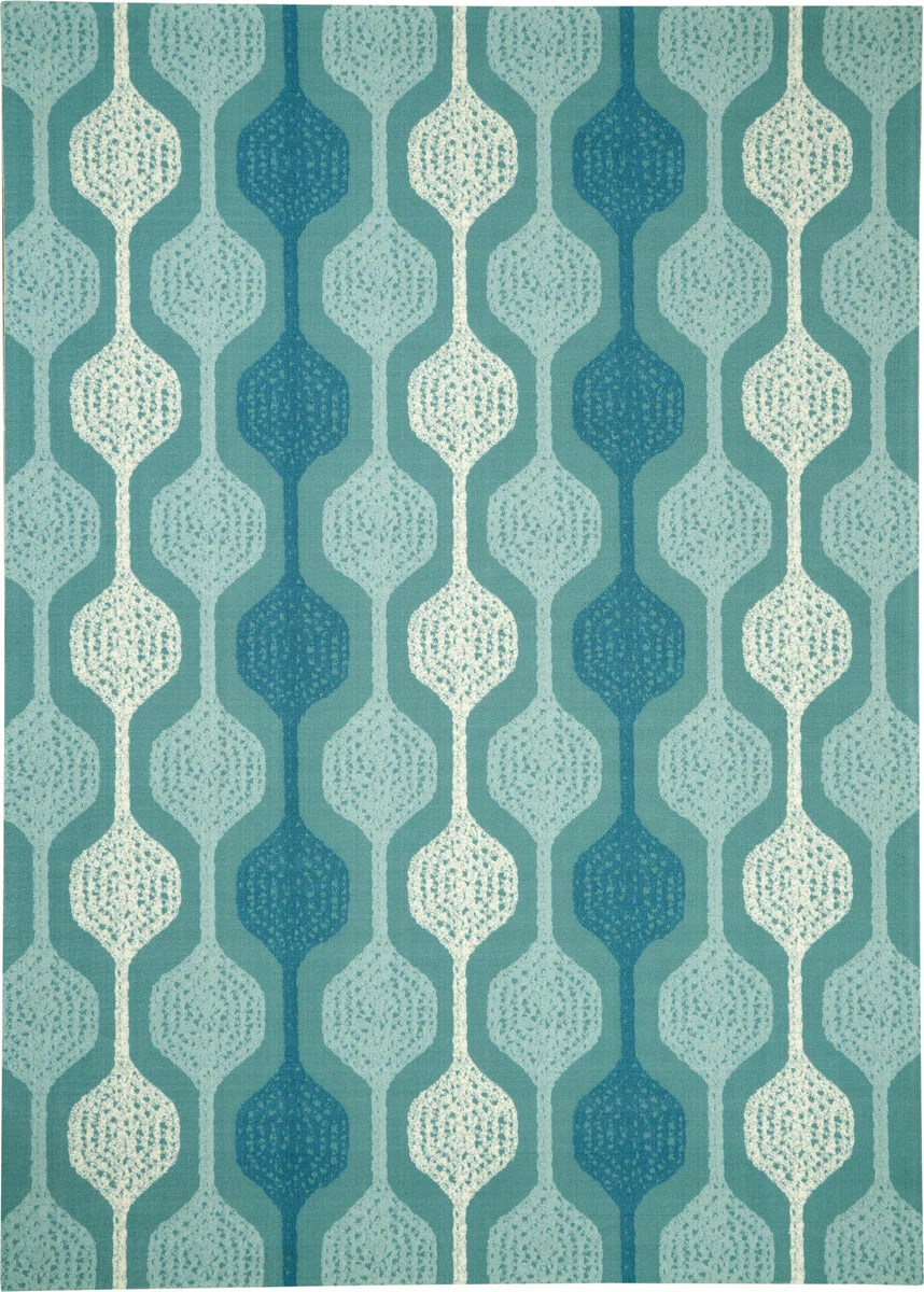 Nourison Sun N` Shade Contemporary Aqua Area Rug