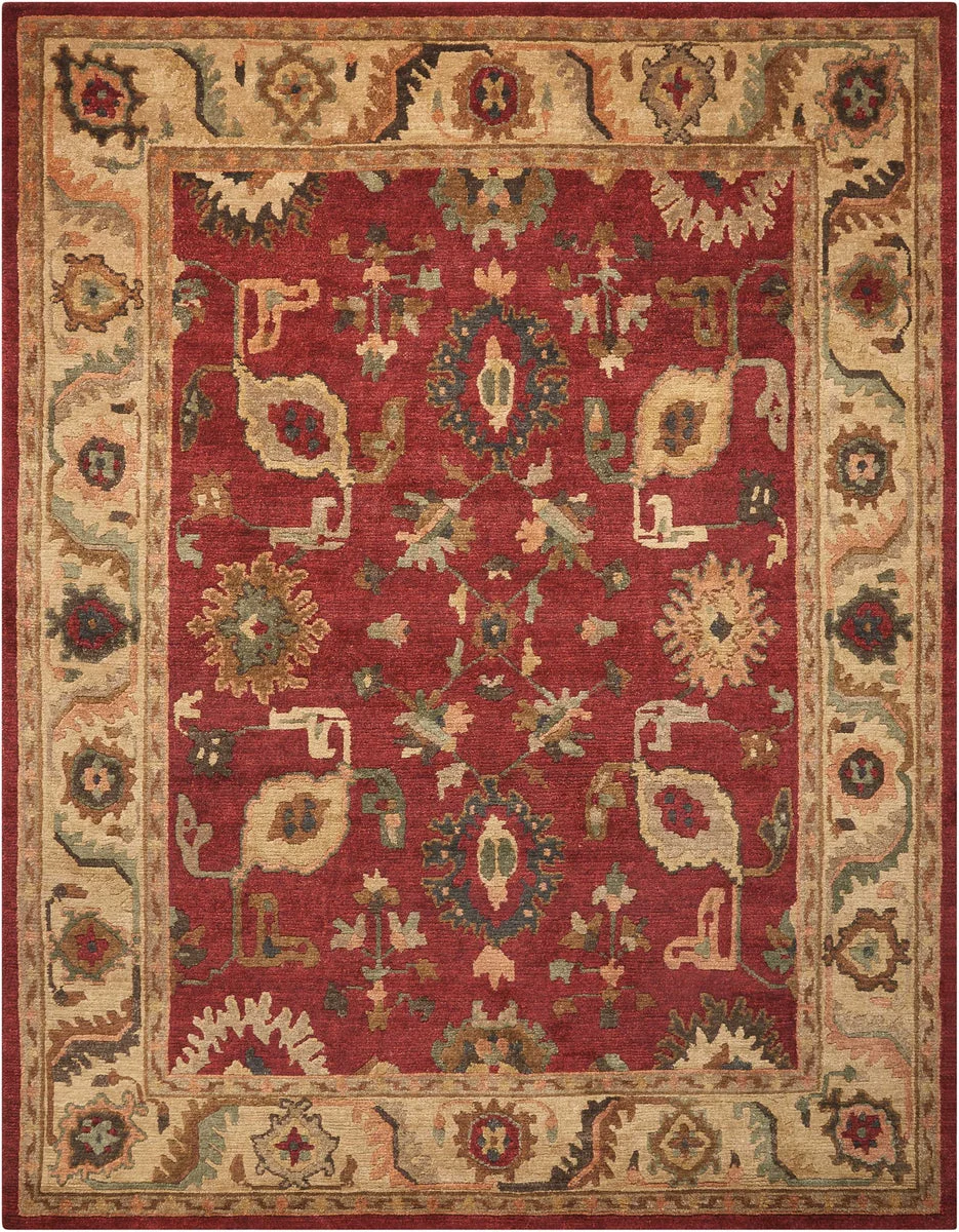 Nourison Tahoe Traditional Red Area Rug