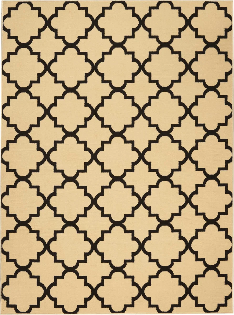 Nourison Grafix Transitional Cream/Black Area Rug