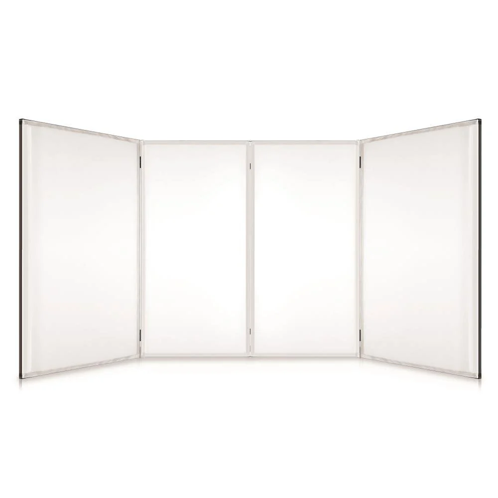Pyle PDJFAC12 24.2 x 48 x 46 Inch DJ Booth Stand Cover Screen Scrim Panel Facade