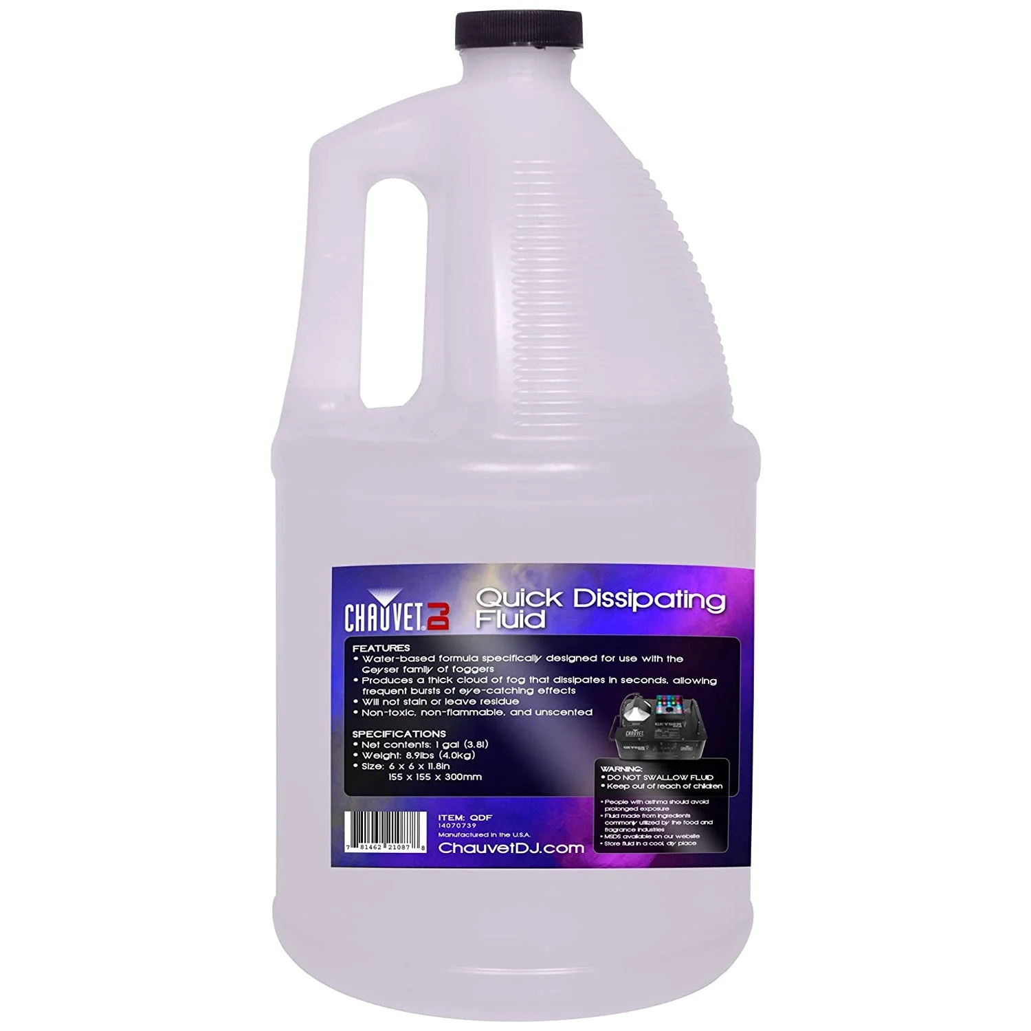 Chauvet DJ QDF 1 Gallon Quick DJ Dissipating Fog/Smoke Haze Juice Fluid Machines