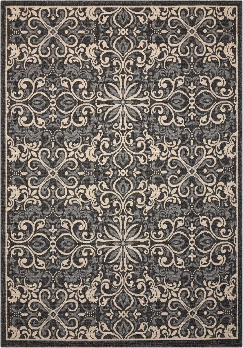 Nourison Caribbean Transitional Charcoal Area Rug