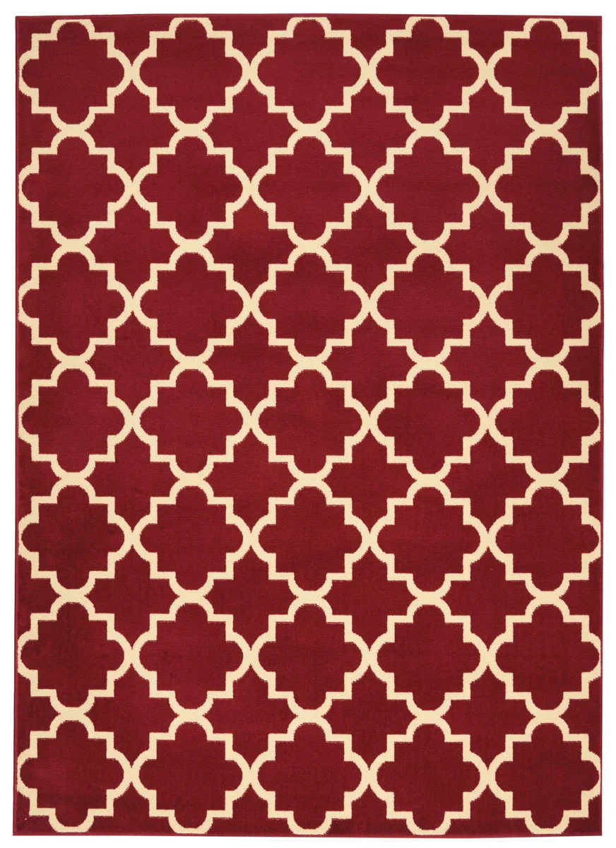 Nourison Grafix Transitional Red Area Rug