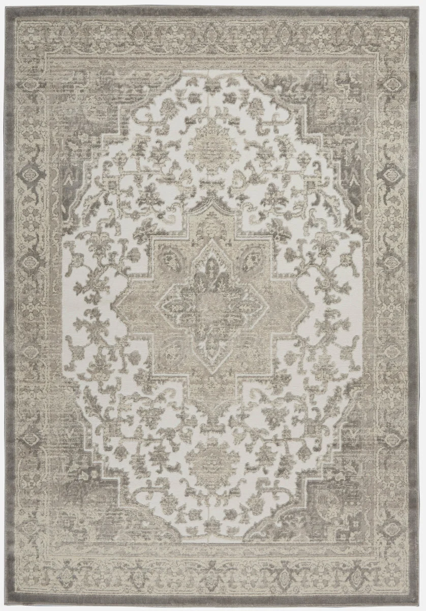 Nourison Cyrus Traditional Ivory/Grey Area Rug