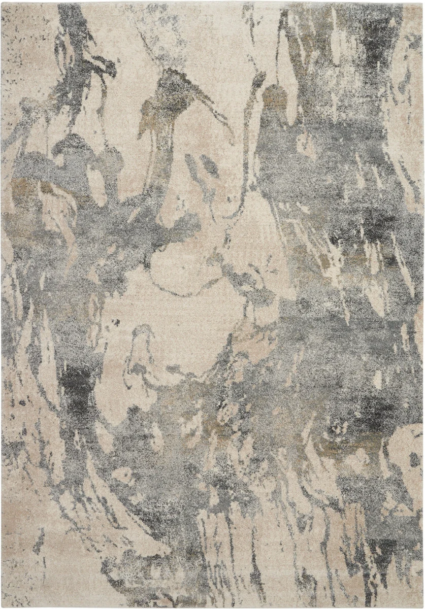 Nourison Fusion Contemporary Cream Grey Area Rug