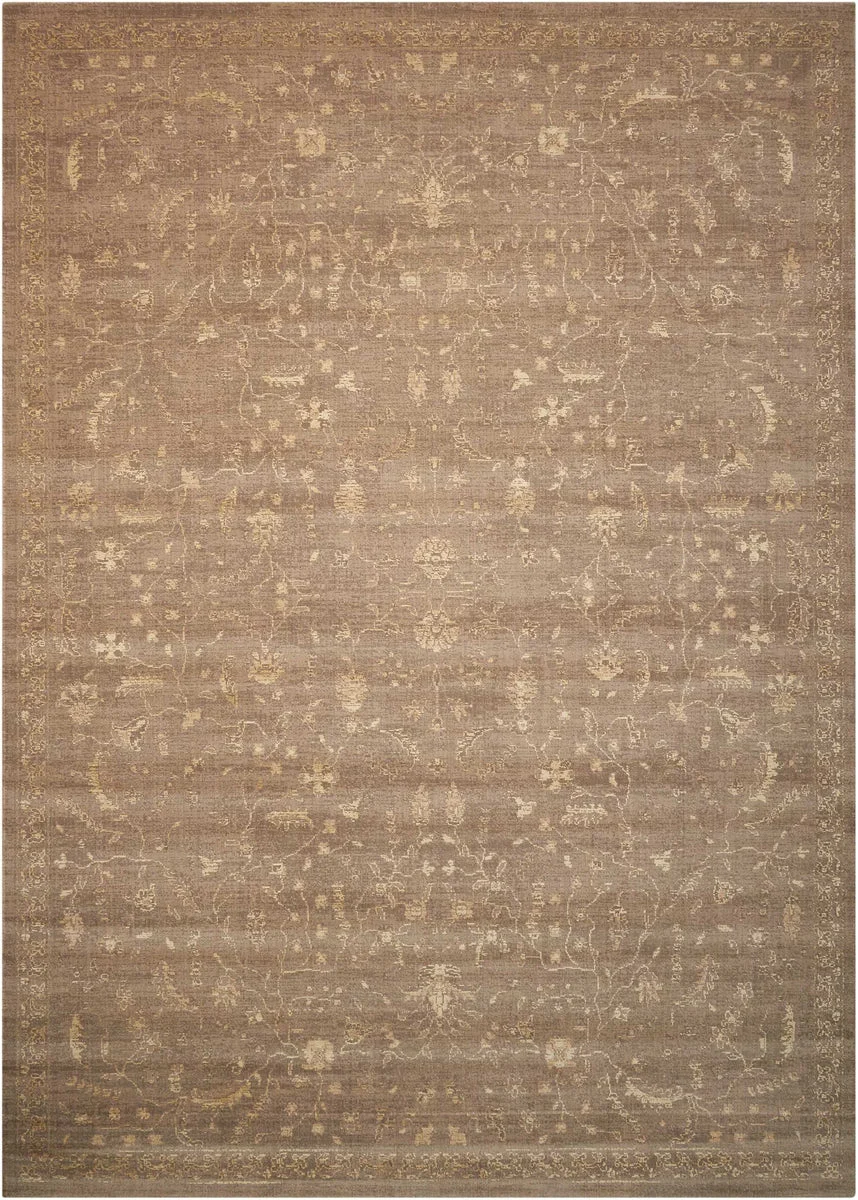 Nourison Silken Allure Traditional Taupe Area Rug