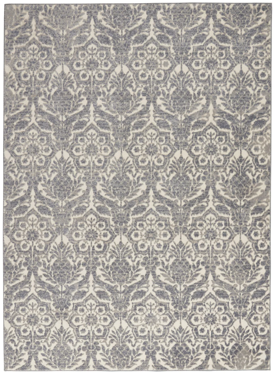 Nourison Sahara Transitional Ivory/Platinum Area Rug