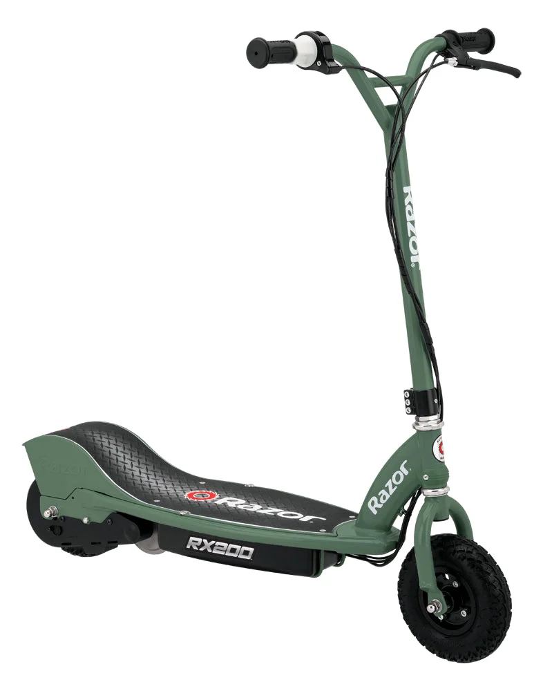 Razor RX200 Electric Off Road Kids Scooter, Rear Wheel Drive, Disc Brakes, Green