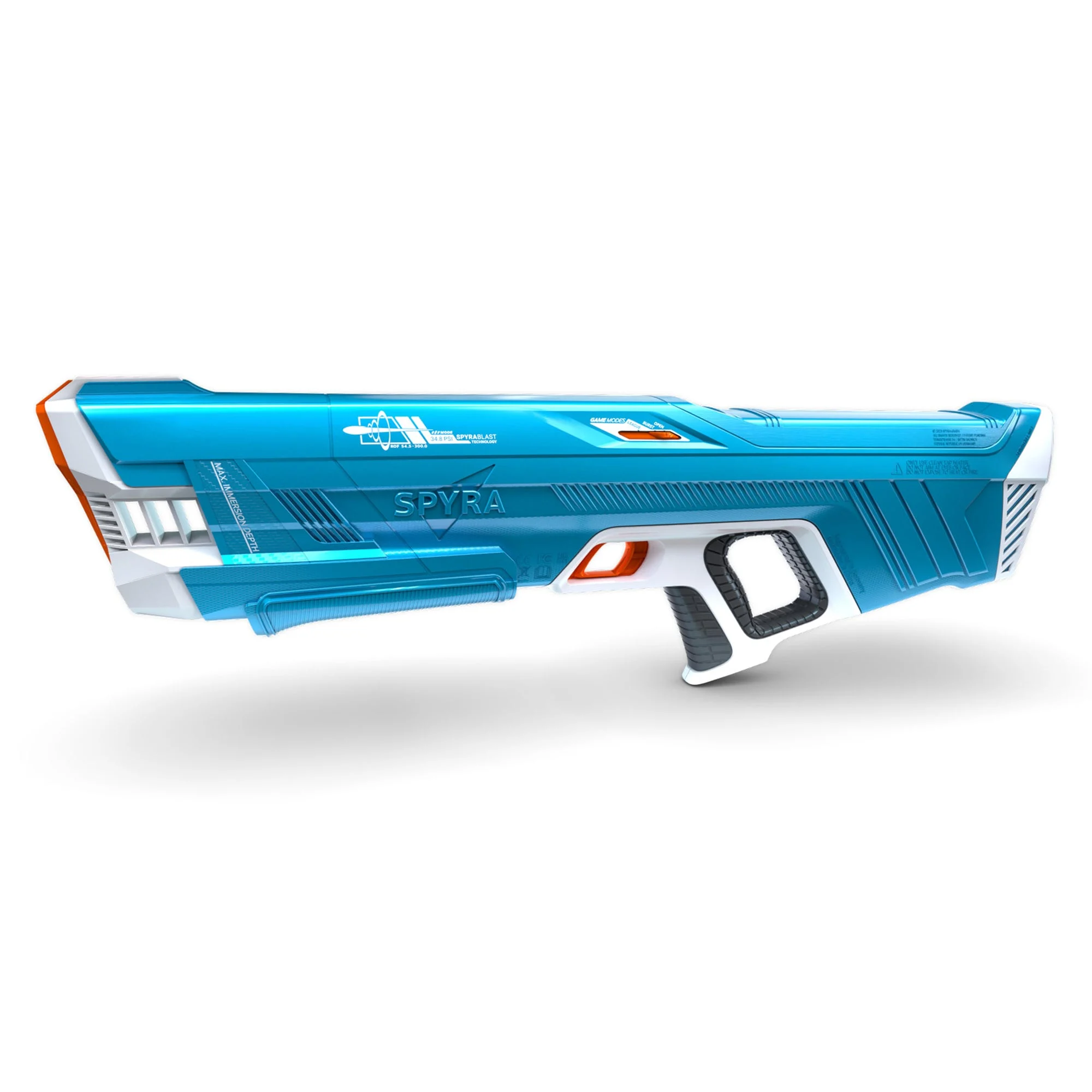 SPYRA Electric Water Blaster Outdoor Squirt Gun for Pool Games, SpyraThree, Blue
