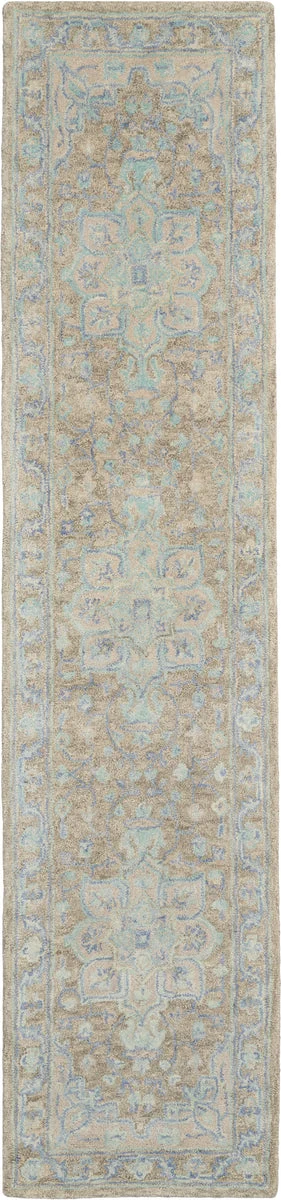 Nourison Jazmine Traditional Grey/Blue Area Rug