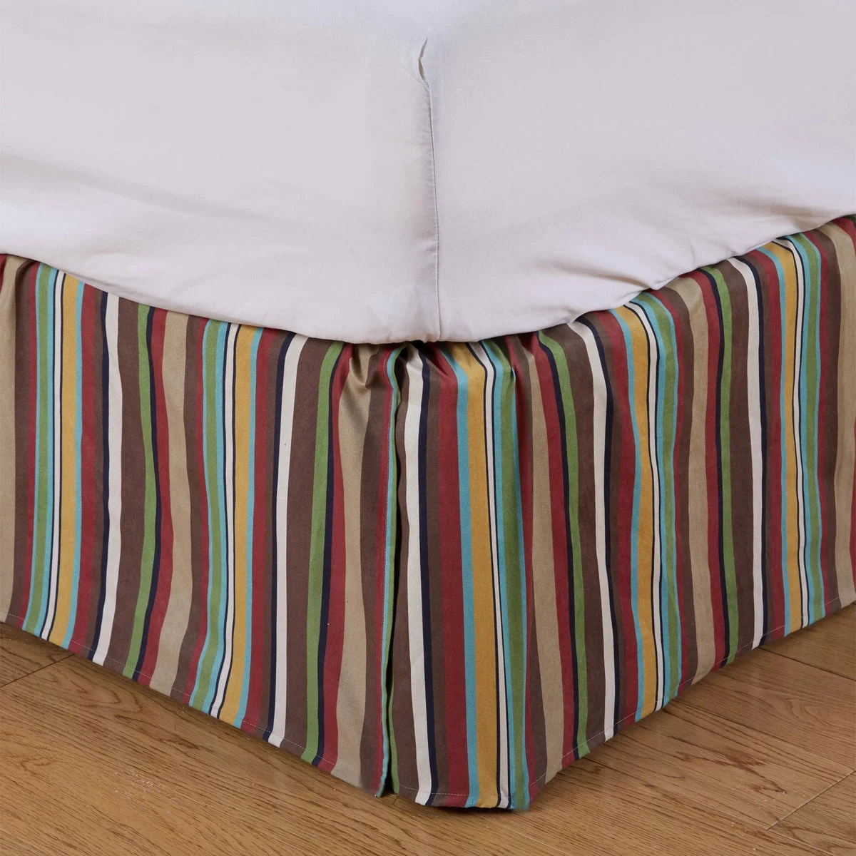 HiEnd Accents Multi-Colored Tammy Striped Bedskirt