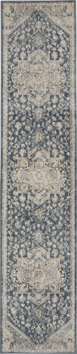 Nourison Concerto Traditional Ivory Blue Area Rug