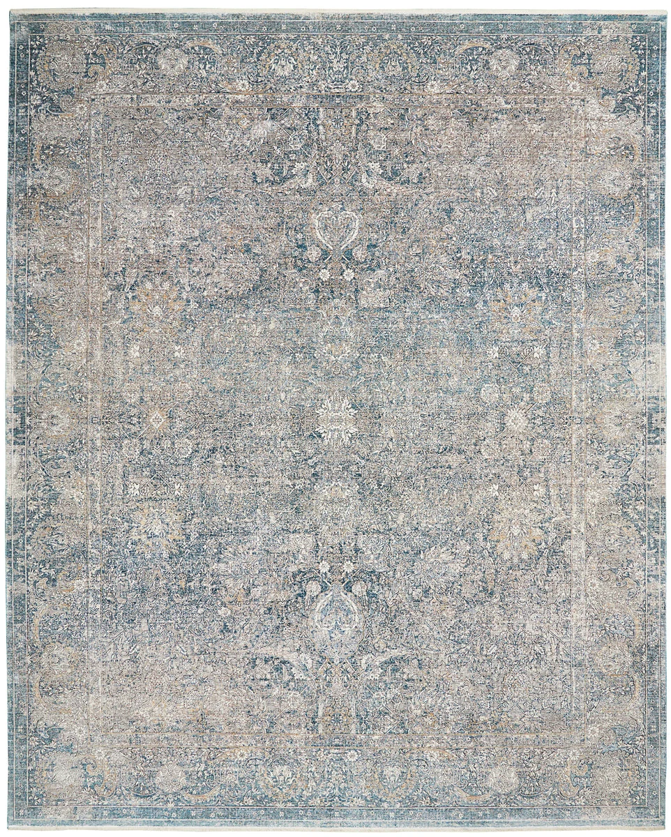 Nourison Starry Nights Traditional Cream Blue Area Rug