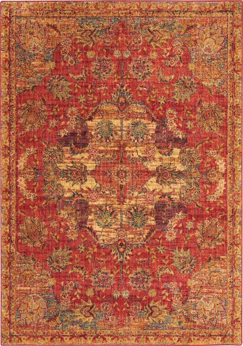 Nourison Vintage Tradition Traditional Red Area Rug