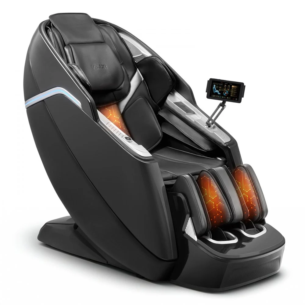 Summer Sale
VEVOR Dual-Core 4D+3D Full Body Massage Chair, with Extended SL Track, Deep Yoga Stretch, Electric Extendable Footrest, TFT, AI Voice Control, Heat, Airbags, Armrest Controls, Wheels