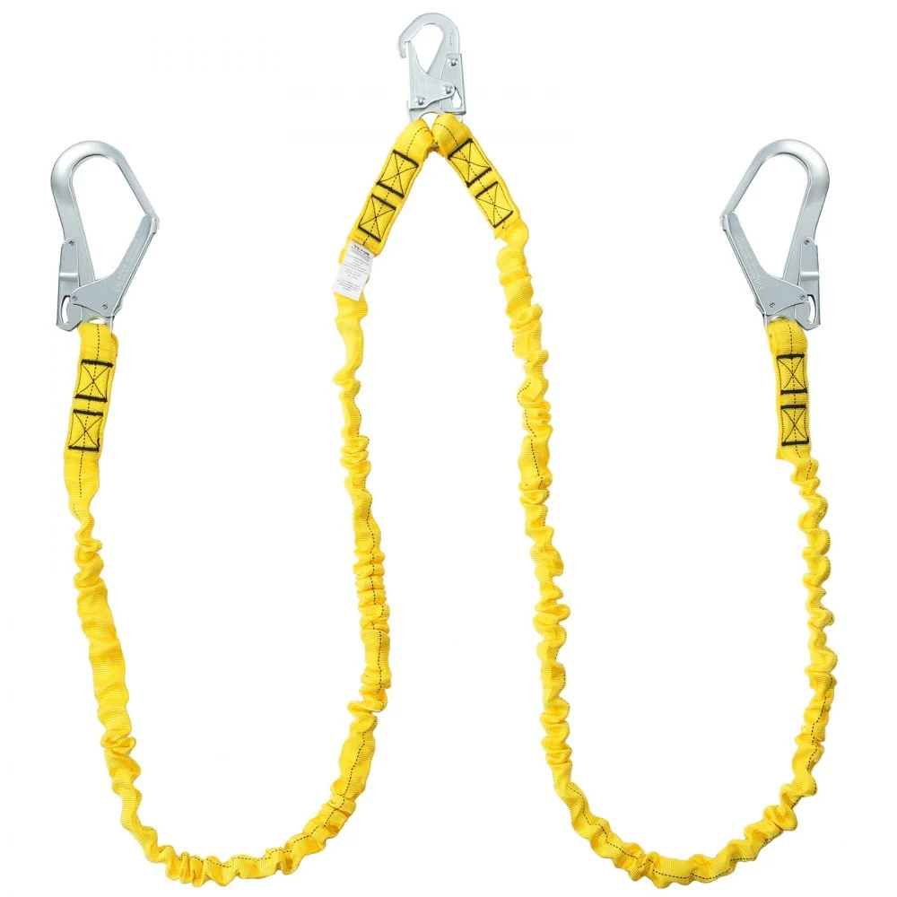 Clearance
VEVOR 38mm Safety Lanyard, 6ft(1.83m) Fall Protection Lanyard with 2 Alloy Steel Snap Hooks, Retractable Safety Belt for Outdoor/Indoor Tree Climbing, 38KN Breaking Tension Lanyard, Yellow