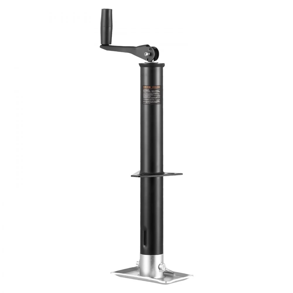 VEVOR A-Frame Trailer Jack, 2000 lbs Dynamic Load Capacity, Trailer Jack Stand with Handle & Rectangular Footpad, 15-inch Vertical Travel, Suitable for RV, Horse, Utility Trailers, Yacht Trailers