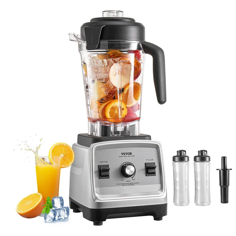 VEVOR Blender for Smoothies, 85 oz 1400W, Professional Blender with Powerful Motor, Multi-Functional Food Processing Blender with 2 Cups for Smoothie/Milkshake/Juice, Fits for Kitchen
